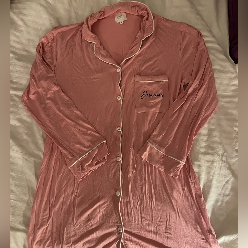 Rose Pink Women's Sleep Shirt - Emma